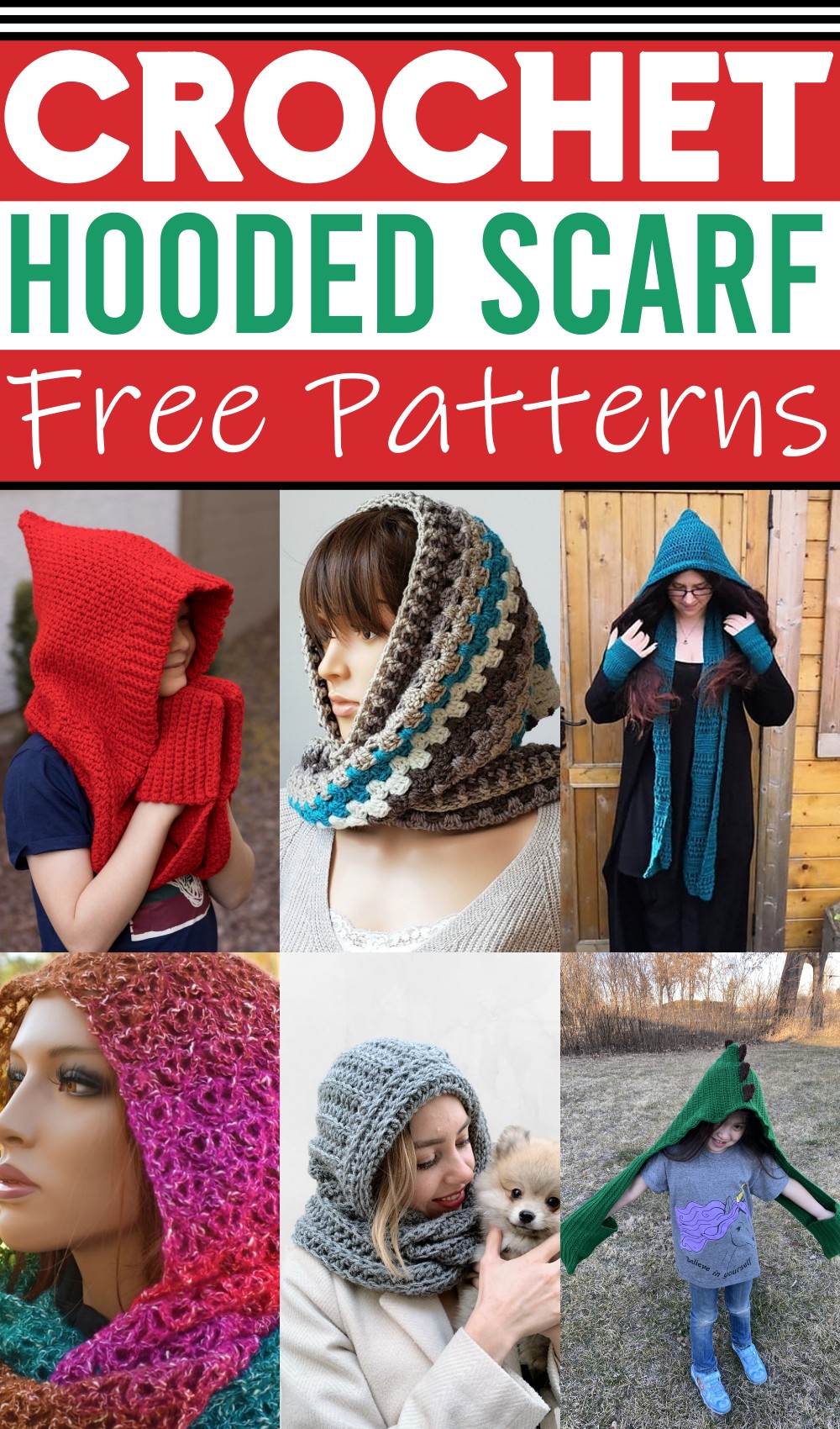 Crochet Hooded Scarf Free Patterns