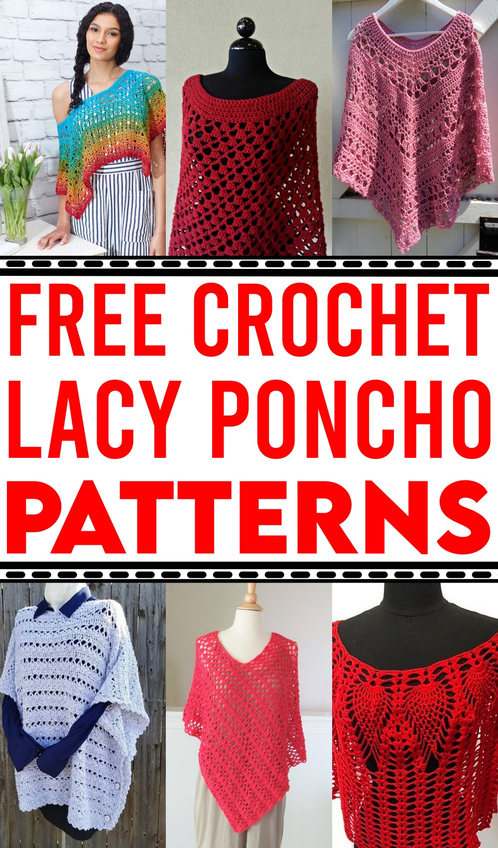 Crochet Lacy Poncho Patterns 1