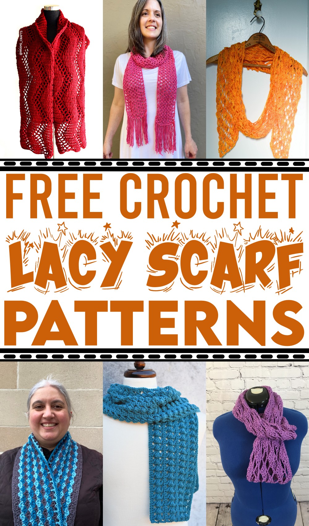 Crochet Lacy Scarf Free Patterns 1