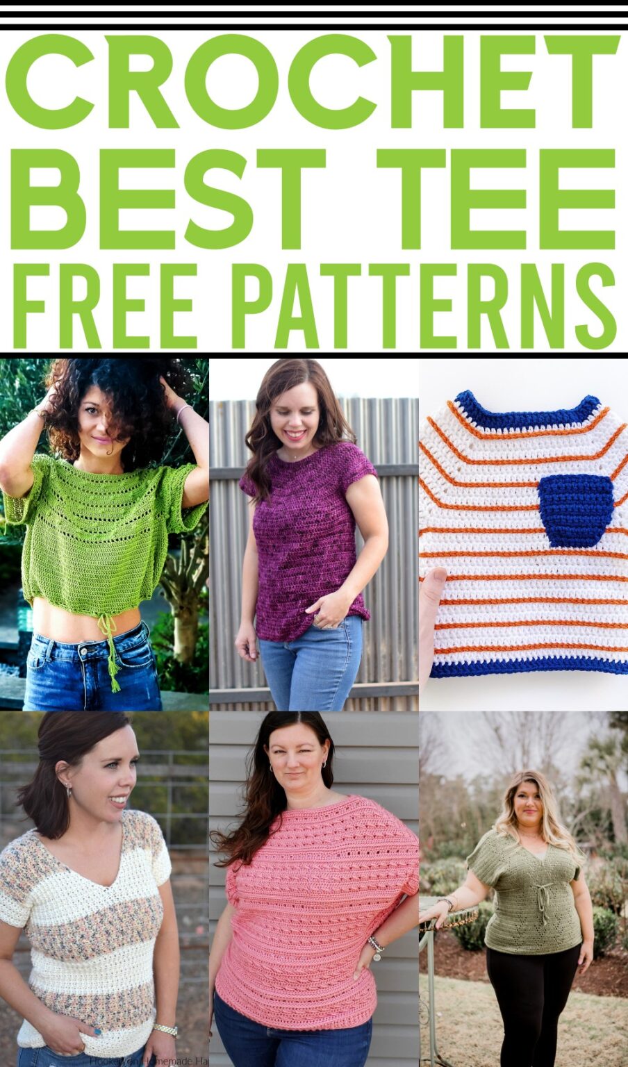 20 Top Crochet Tee Patterns For Ladies To Try This Summer Season - Free ...