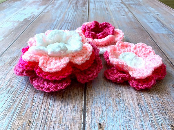 Crochet Big Layered Rose Pattern