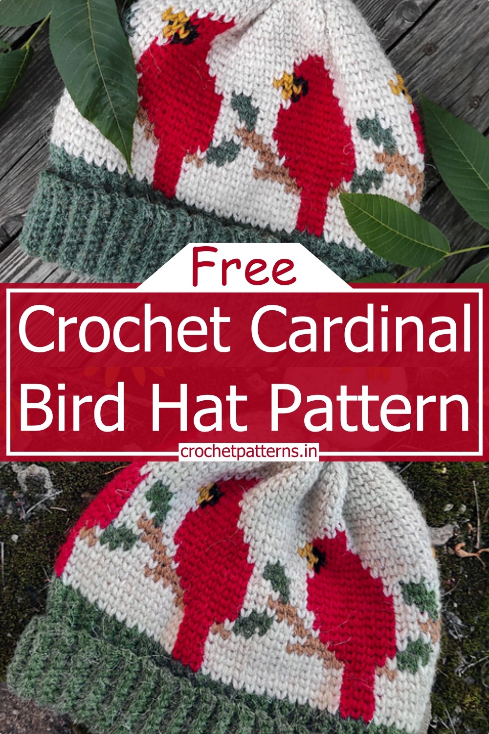 Crochet Cardinal Bird Hat Pattern
