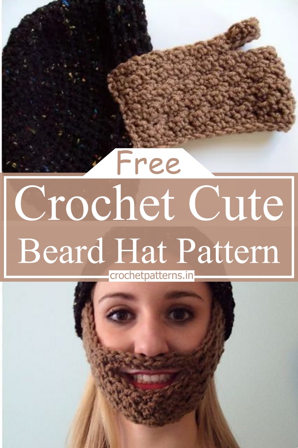 Crochet Cute Beard Hat Pattern