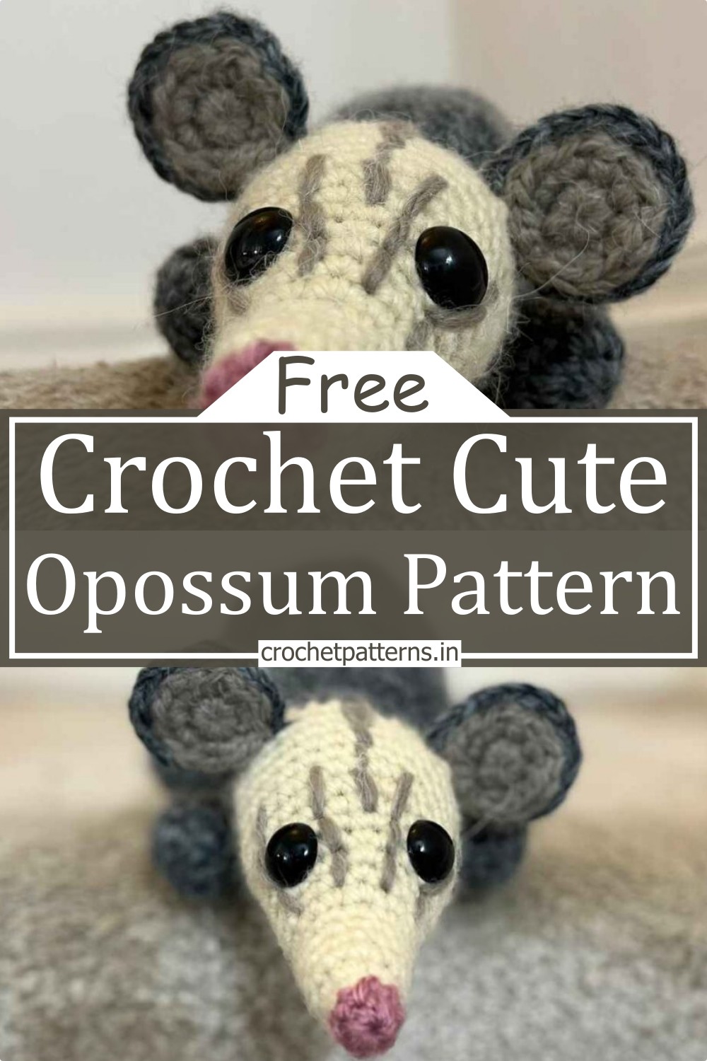 Crochet Cute Opossum Pattern