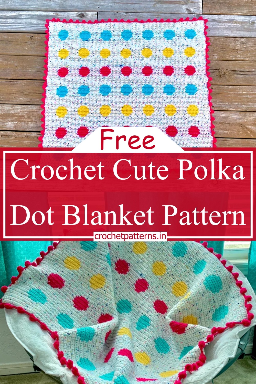 Crochet Cute Polka Dot Blanket Pattern