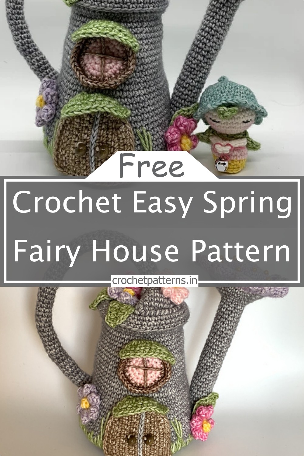Crochet Easy Spring Fairy House Pattern 