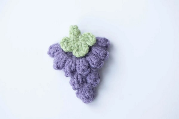 Crochet Grape Applique Free Pattern