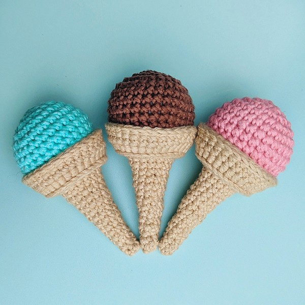 Crochet Ice Cream Cone Scoop Pattern