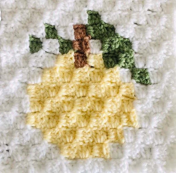 Crochet Lemon C2c Graphgan Square Pattern