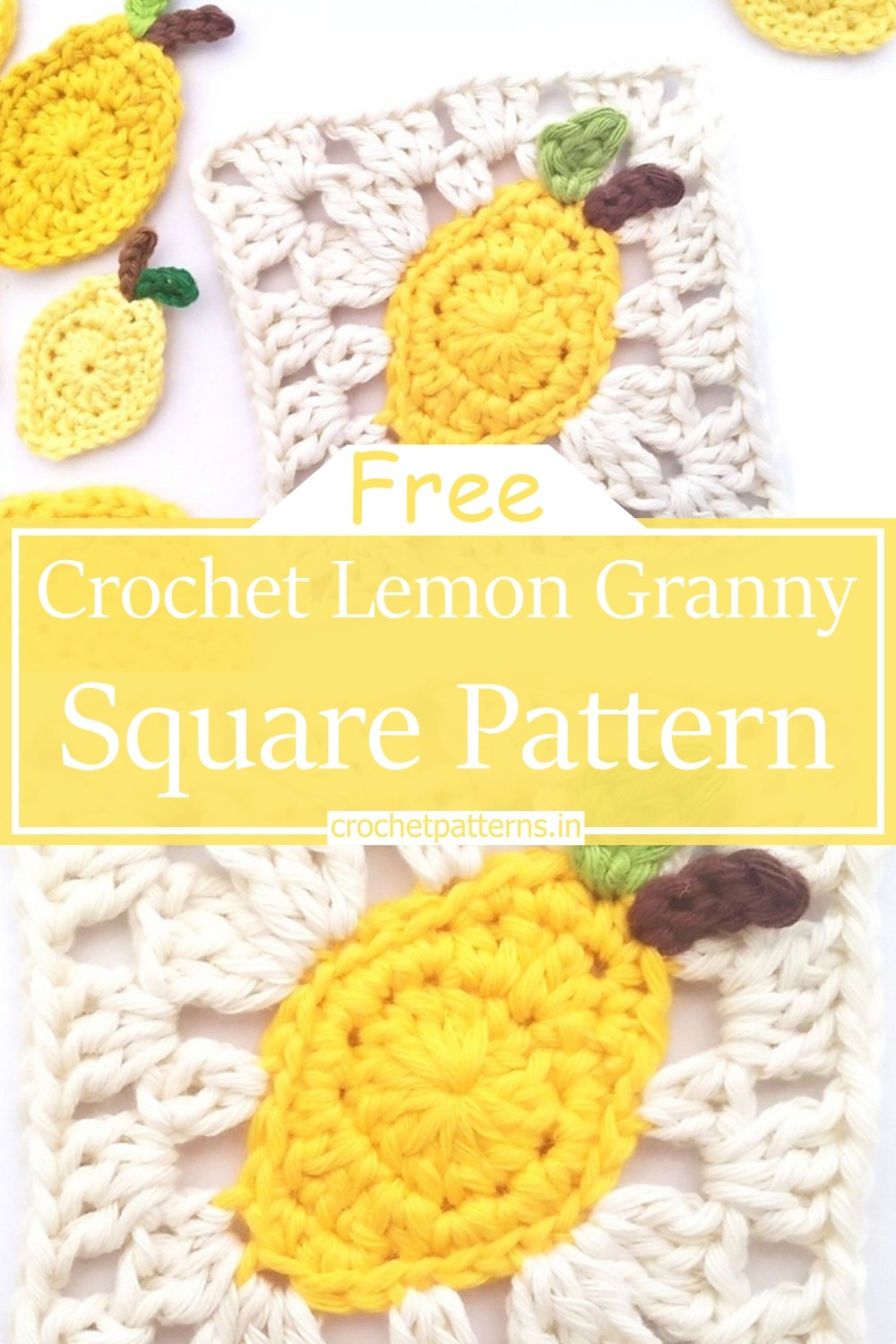 Crochet Lemon Granny Square Pattern