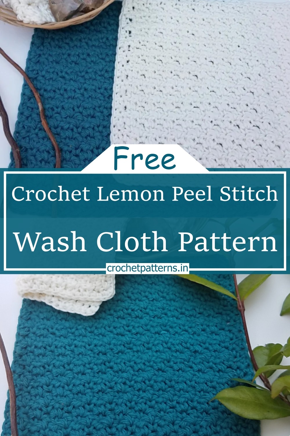 Crochet Lemon Peel Stitch Wash Cloth Pattern