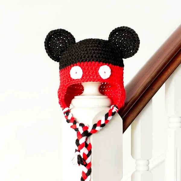 Crochet Mickey Mouse Inspired Baby Hat Pattern