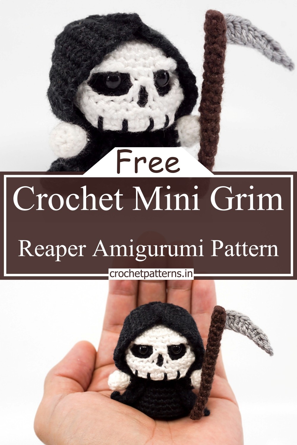 Crochet Mini Grim Reaper Amigurumi Pattern