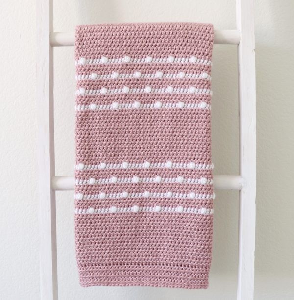 Crochet Polka Dot Lines Baby Blanket Pattern