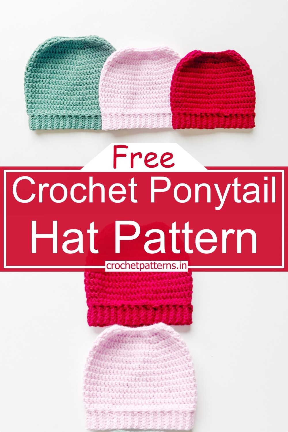 Crochet Ponytail Hat Pattern