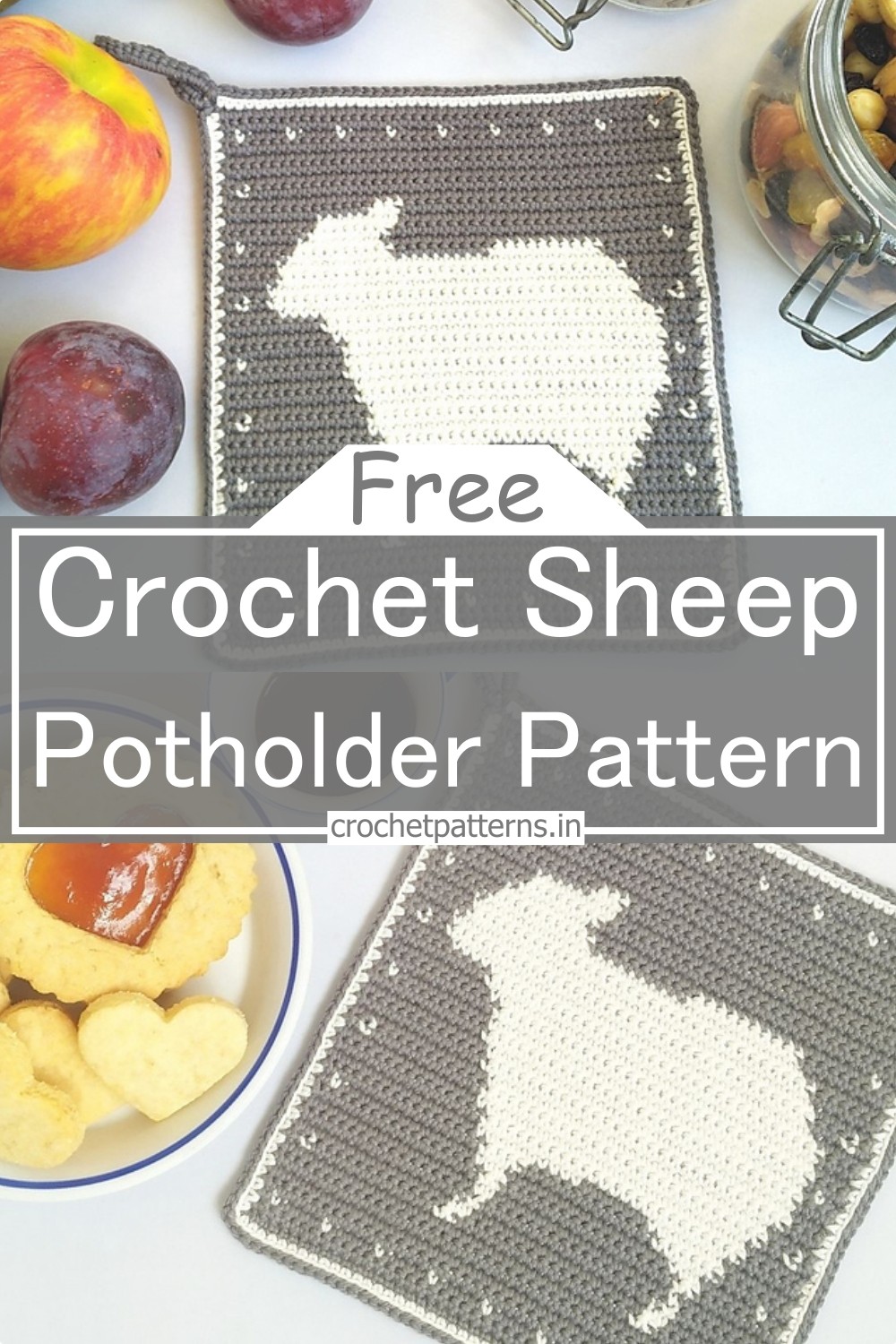Crochet Sheep Potholder Pattern