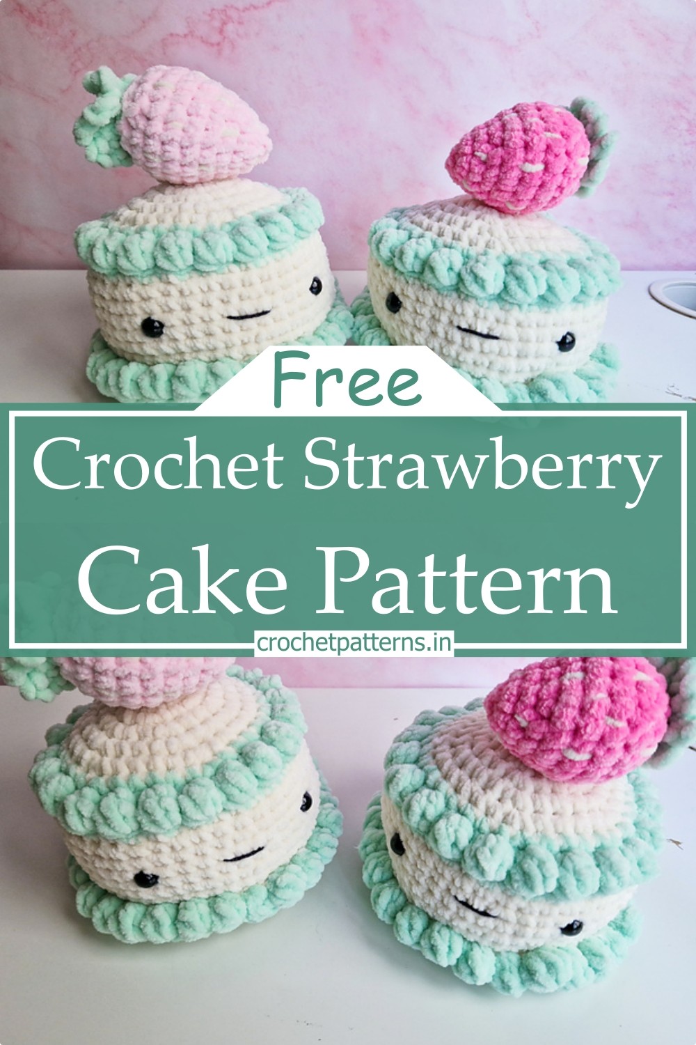 Crochet Strawberry Cake Pattern