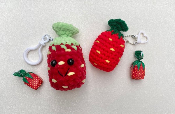 Crochet Strawberry Candy Pattern