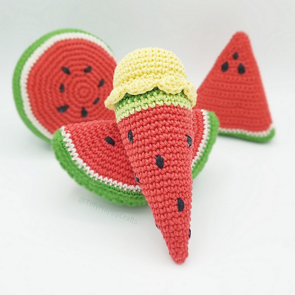 Crochet Watermelon Ice Cream Pattern
