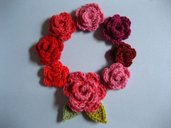 Easy Crochet Rose Buttons Pattern