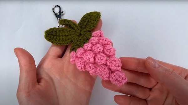 How To Crochet Grape Keychain 