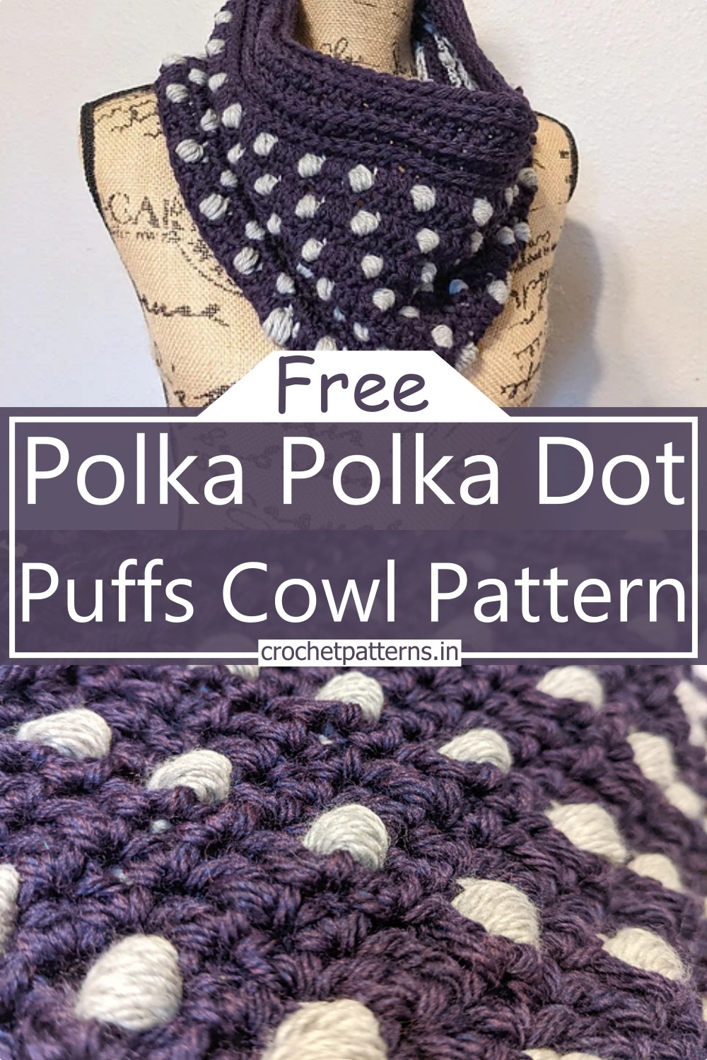 Polka Polka Dot Puffs Cowl Pattern
