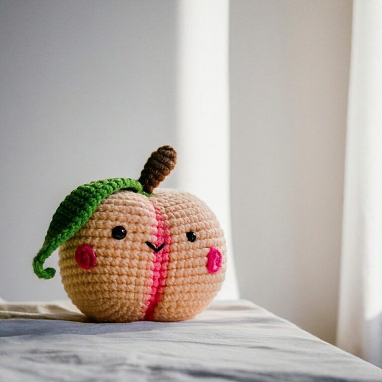 8 Free Crochet Peach Patterns For Amigurumi Fruit Basket!