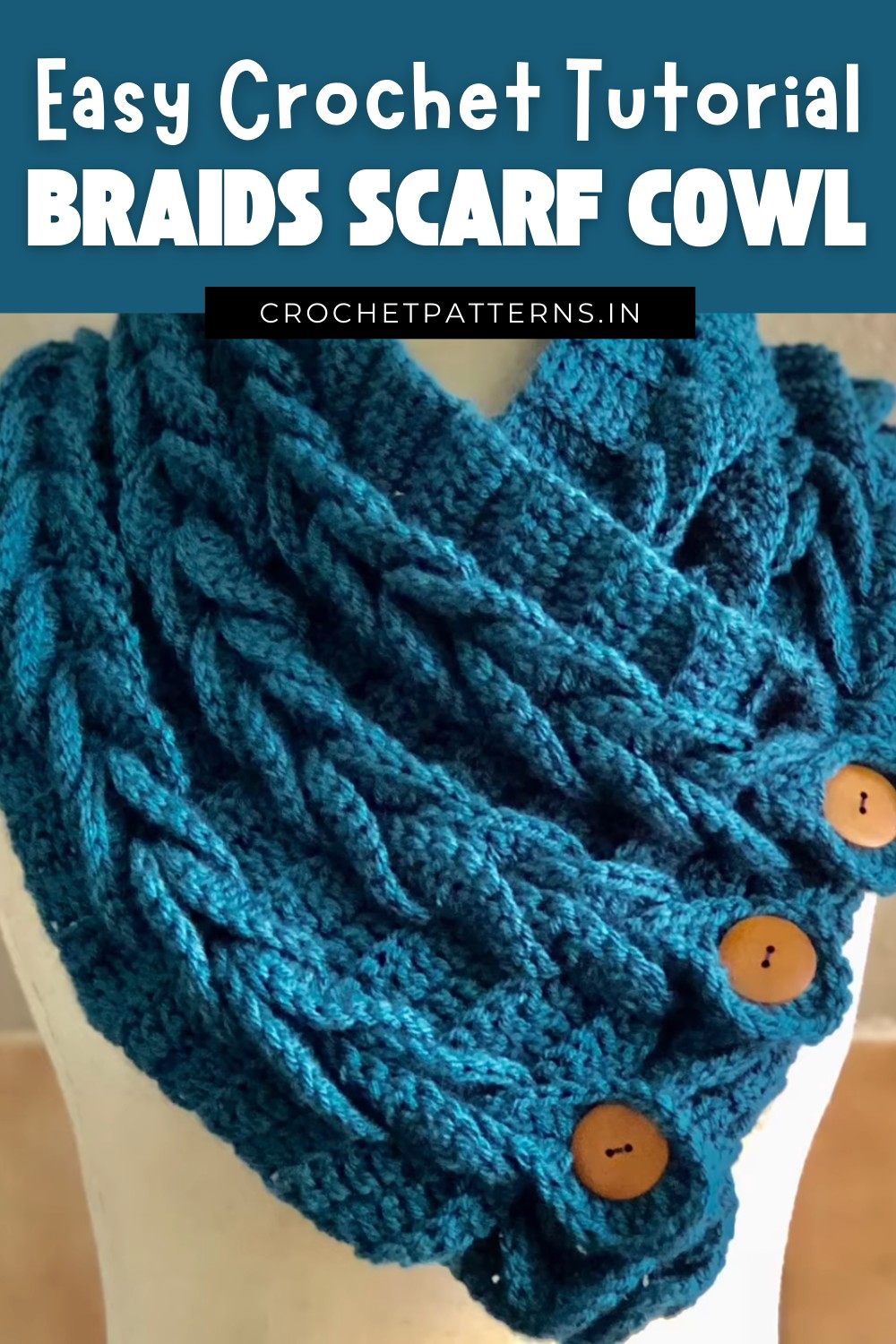 Braids Crochet Scarf Cowl