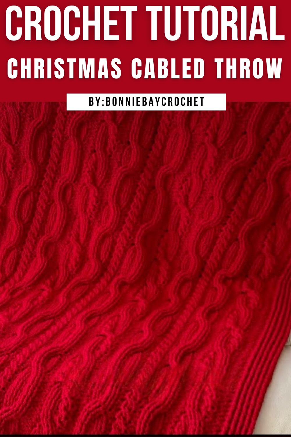 Christmas Cabled Throw