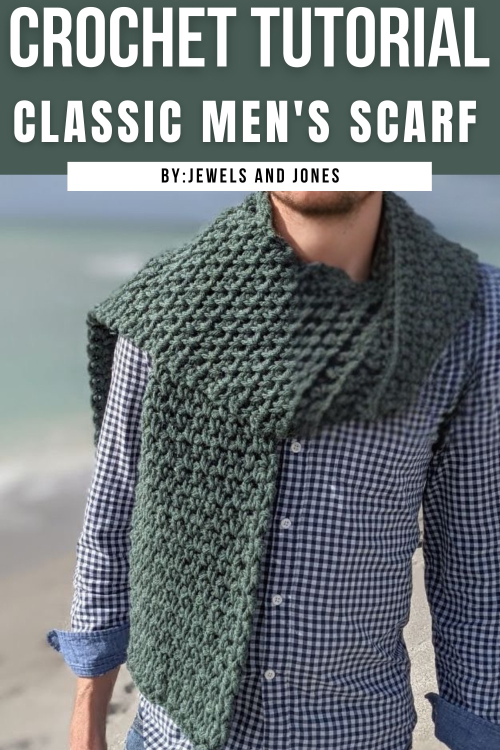 Classic Men's Crochet Scarf Tutorial