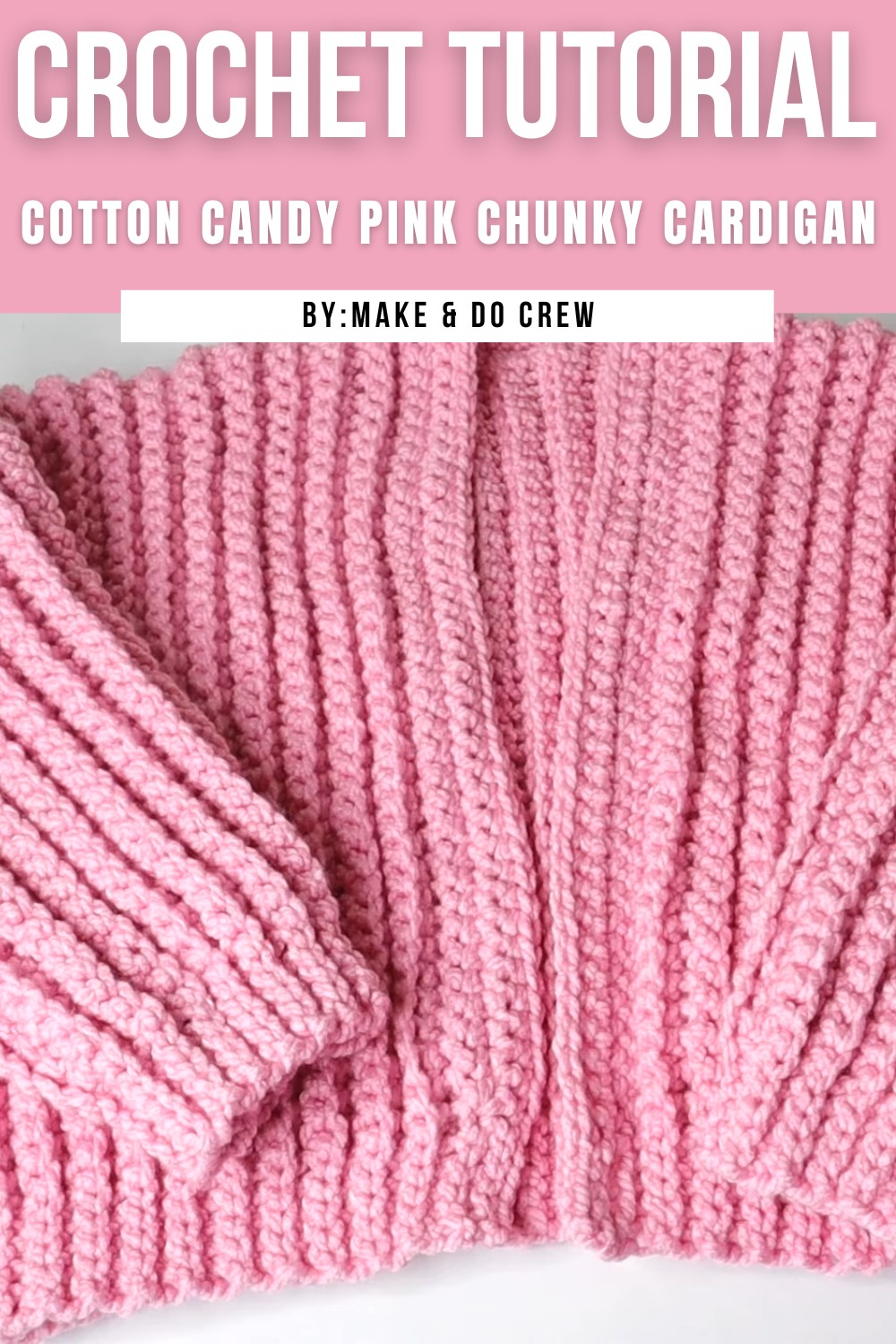 Cotton Candy Pink Chunky Cardigan