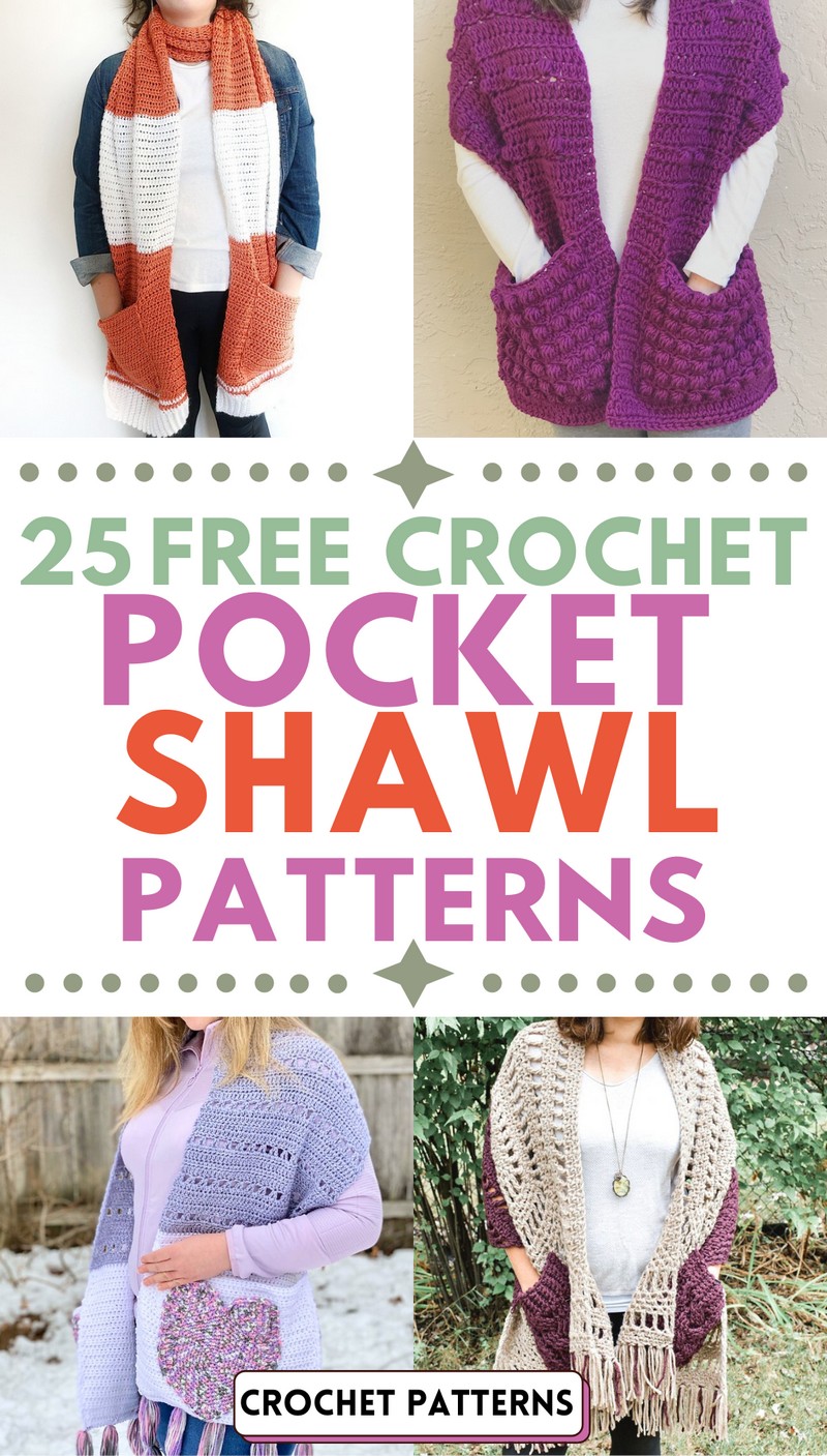 Free Crochet Pocket Shawl Patterns