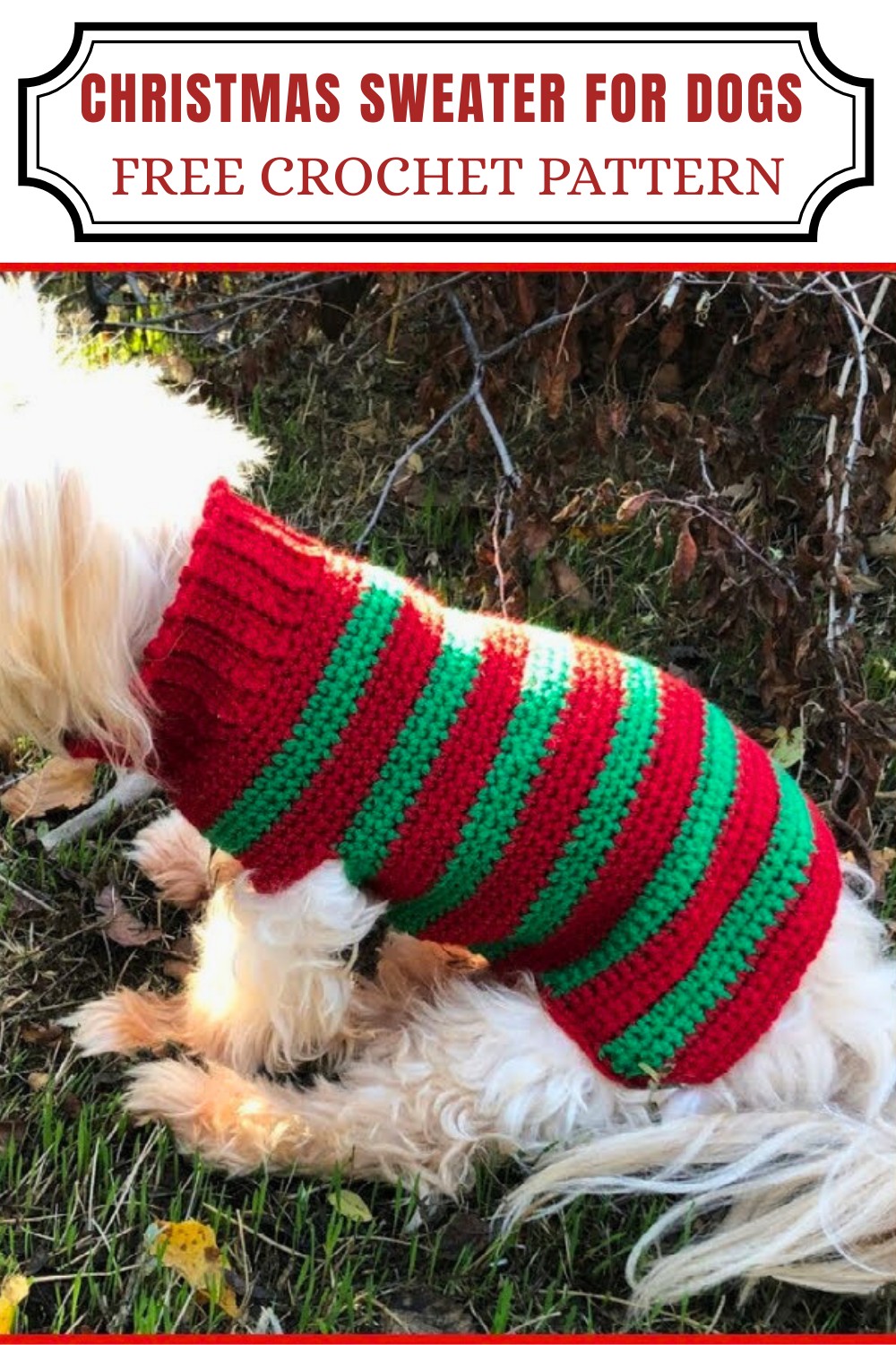 Crochet Christmas Sweater For Dogs