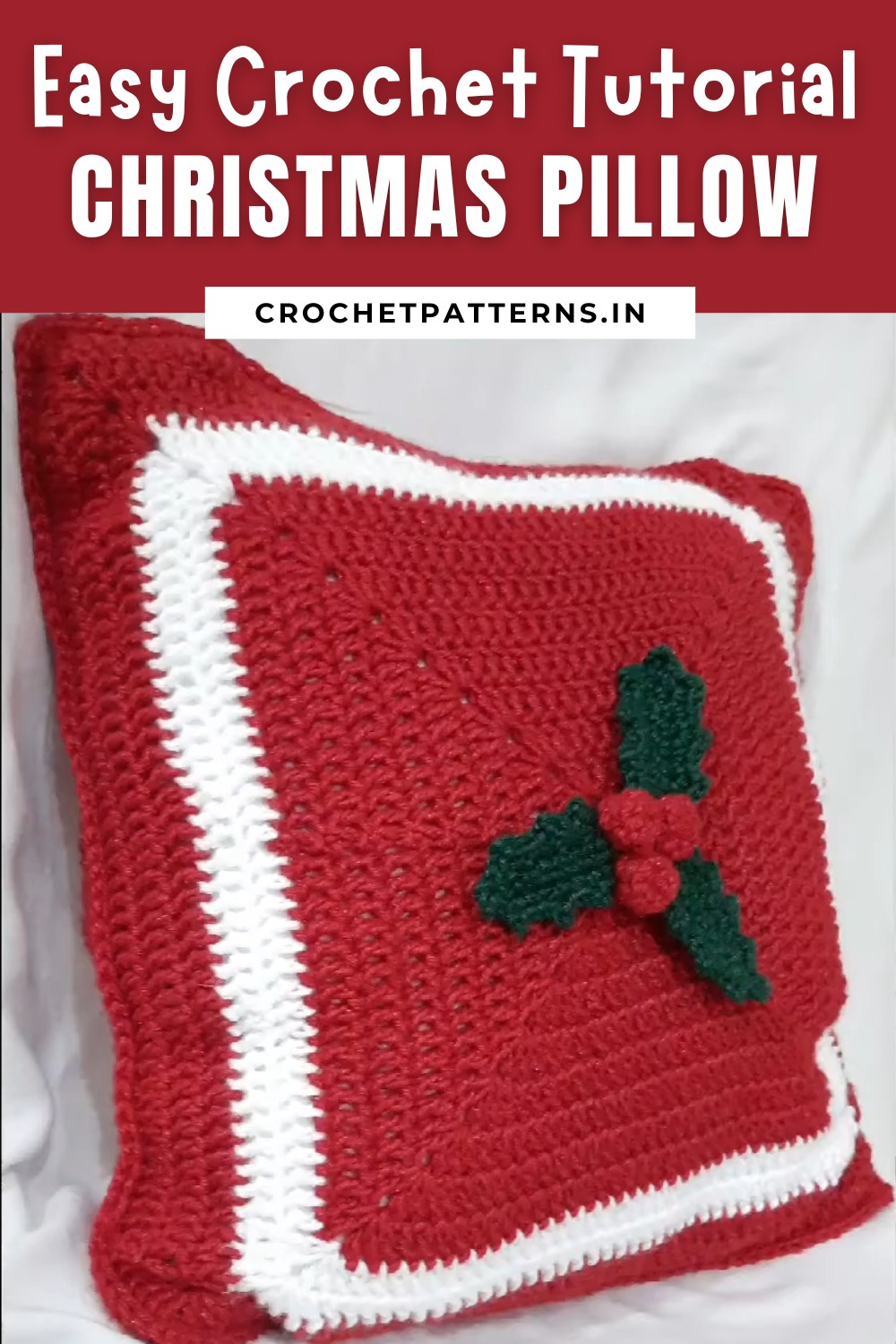 Crochet Christmas pillow