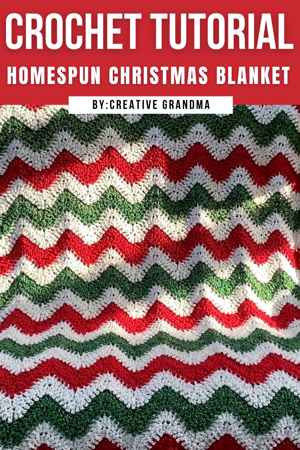 Crochet Homespun Christmas Blanket Tutorial