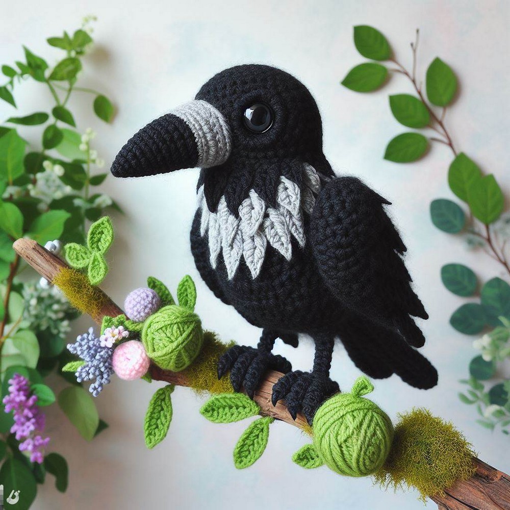 Crochet Raven amigurumi