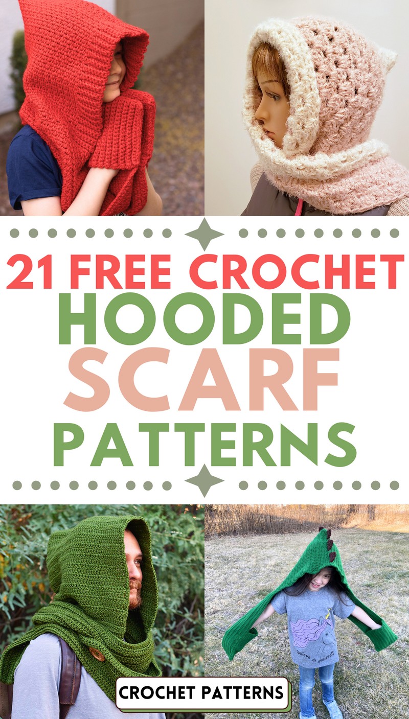 Crochet Hooded Scarf Patterns