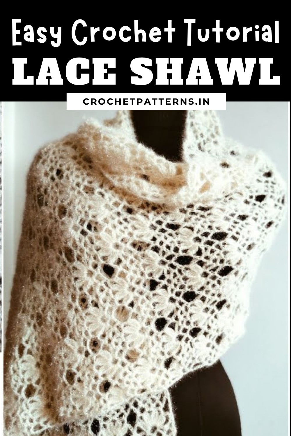 Easy crochet lace shawl