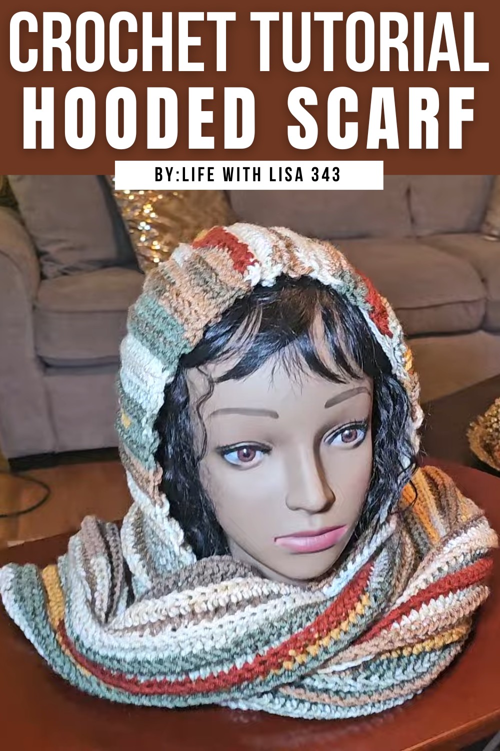 Hooded Crochet Scarf