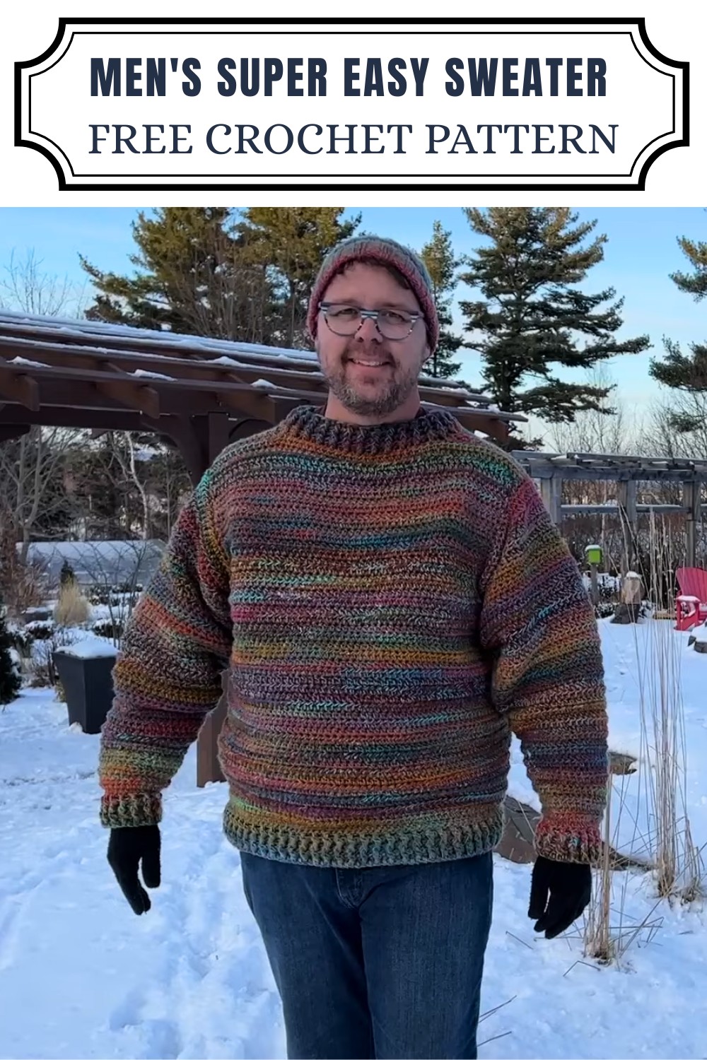 How to Crochet Men's Super Easy Sweater