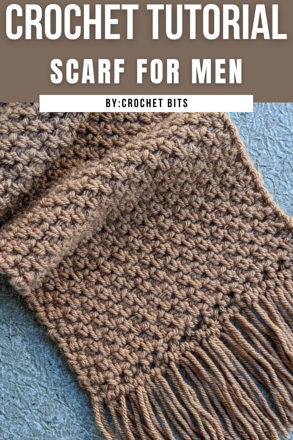 Quick & Easy Crochet Scarf For Men