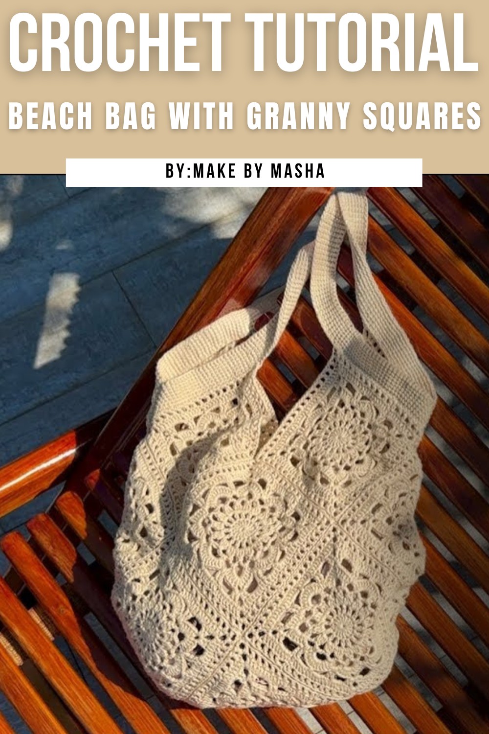 Crochet Beach Bag With Granny Squares