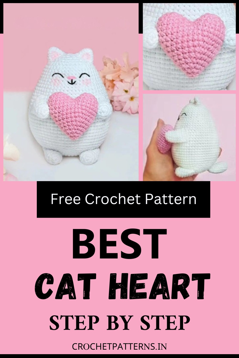 Crochet Cat Heart Pattern