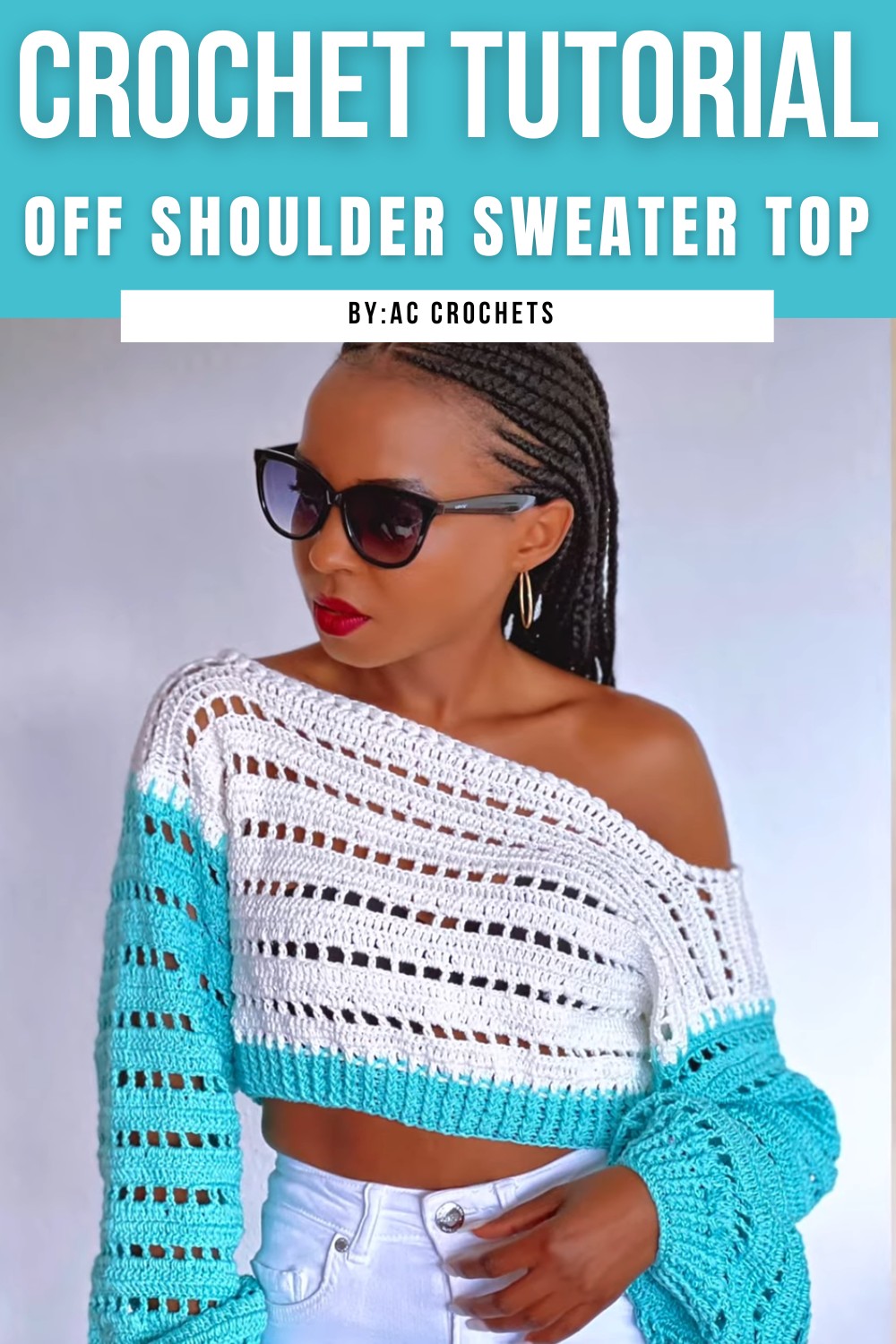 Crochet Easy Off Shoulder Sweater Top