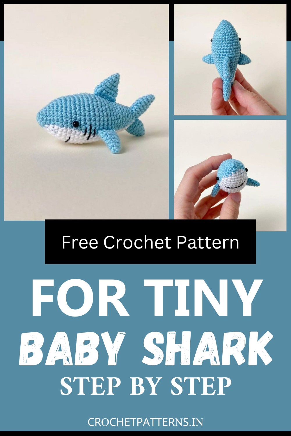 Crochet For Tiny Baby Shark Pattern