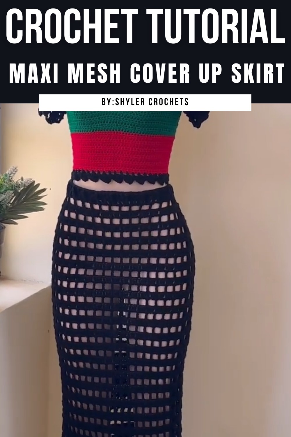 Crochet Maxi Mesh Cover Up Skirt