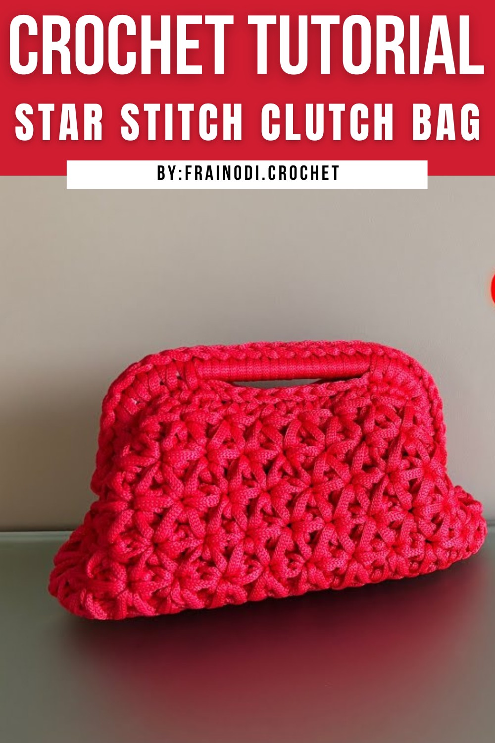Crochet Star Stitch Clutch Bag