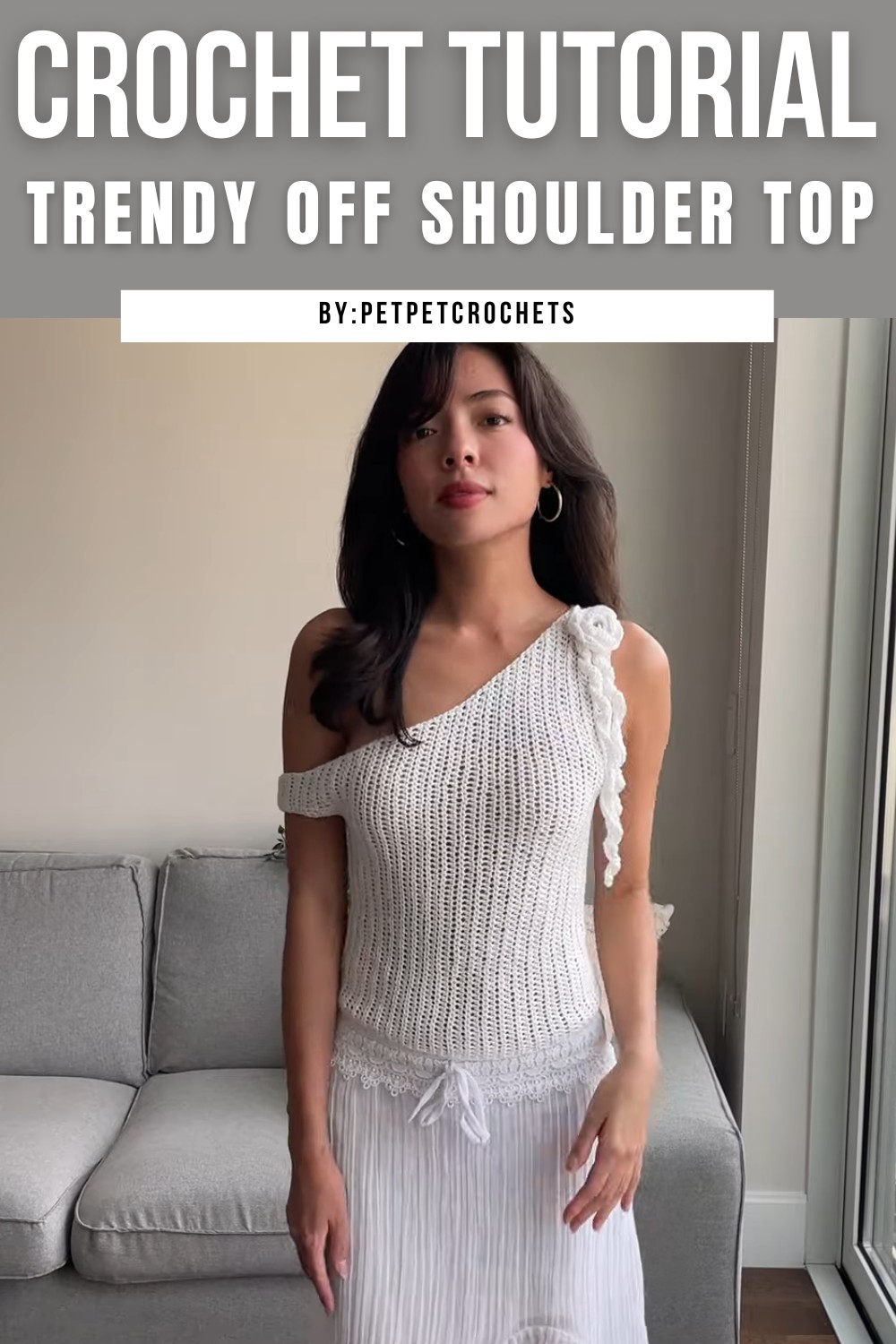 Crochet Trendy Off Shoulder Top Pattern