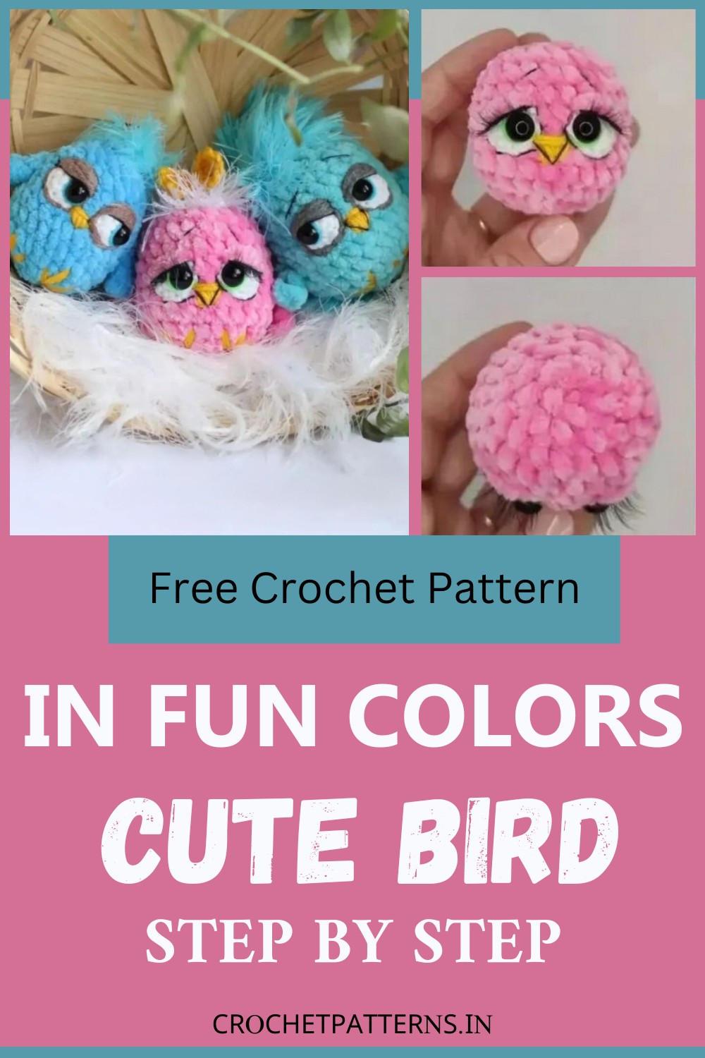 Free Crochet Bird Pattern In Fun Colors