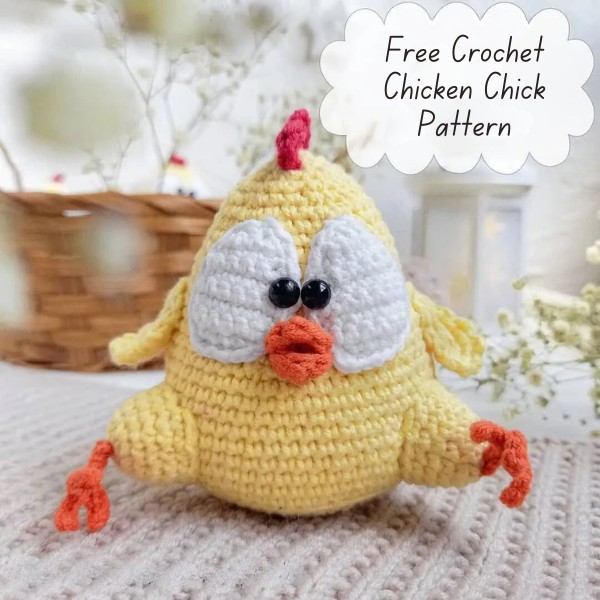 Super Cute Crochet Chicken Chick Free Pattern